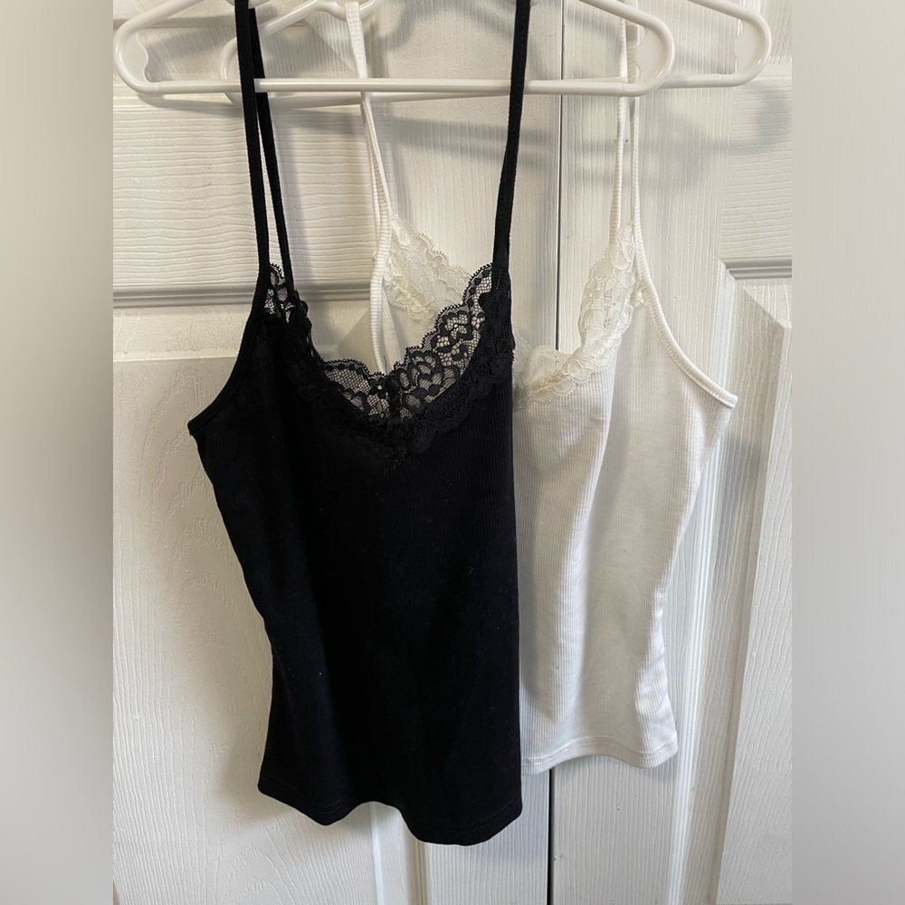 Womens shein black & white tank top